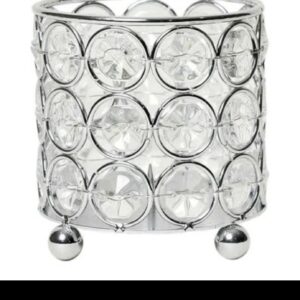 🧊 Crystal Accent Bowl – Vanity Holder