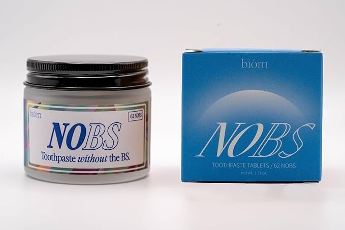 NOBS (No Bad Stuff) Toothpaste Tablets - Nano Hydroxyapatite, Fluoride & Plastic Free, Eco & Travel Friendly - Remineralize with NHA (1 Month) - Image 3