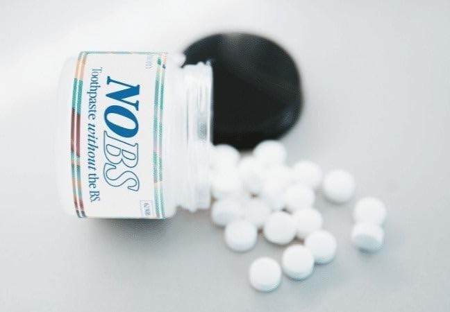 NOBS (No Bad Stuff) Toothpaste Tablets - Nano Hydroxyapatite, Fluoride & Plastic Free, Eco & Travel Friendly - Remineralize with NHA (1 Month) - Image 2