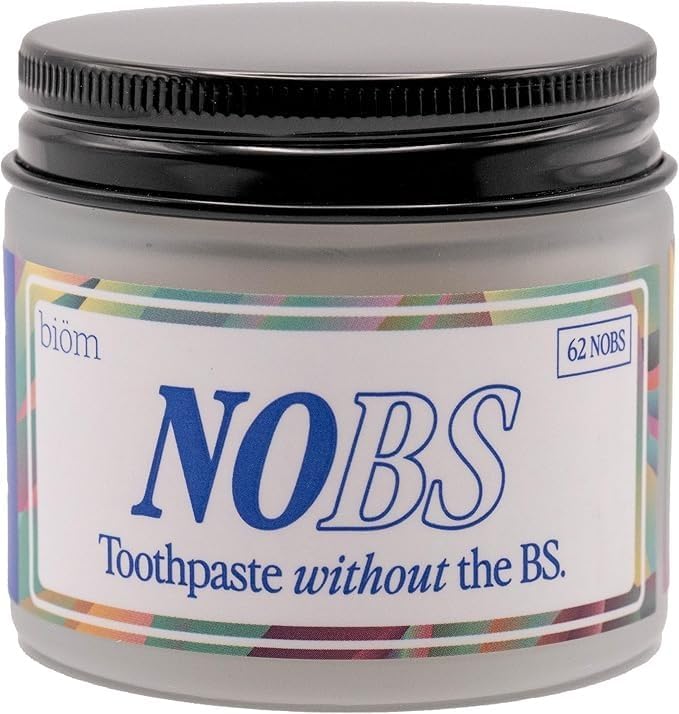 NOBS (No Bad Stuff) Toothpaste Tablets - Nano Hydroxyapatite, Fluoride & Plastic Free, Eco & Travel Friendly - Remineralize with NHA (1 Month)