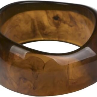 Chunky Acrylic Bangle Bracelet Cuff Brown Irregular Large Resin Cute Candy Geometric Polygon Wide Transparent Wristbands