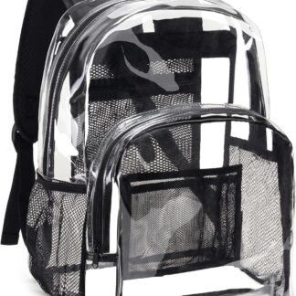 Vorspack Transparent Backpack with Reinforced Strap Stitches & Large Capacity