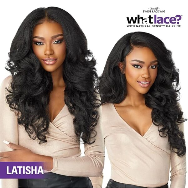 Sensationnel What Lace 13X6 Wigs - Latisha Lacefrontal Hand Tied Glueless Synthetic With Natural Density Preplucked Hairline