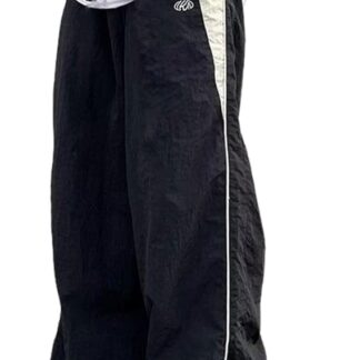 FCOOLYEET Mens Wide Leg Sweatpants Y2k Baggy Track Pants Goth Parachute Pants Cool Sweatpants for Men